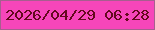 文字の大きさ：2、枠の色：a75e8f、背景の色：f646ba、文字の色：64091d 無料ブログパーツのブログ時計