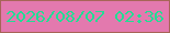 文字の大きさ：4、枠の色：a76457、背景の色：e379ae、文字の色：22dd94 無料ブログパーツのブログ時計