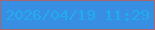 文字の大きさ：2、枠の色：a76670、背景の色：378ee2、文字の色：21acf0 無料ブログパーツのブログ時計