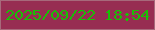 文字の大きさ：2、枠の色：a7697b、背景の色：972d52、文字の色：19bf05 無料ブログパーツのブログ時計