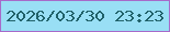 文字の大きさ：5、枠の色：a76aca、背景の色：99dff5、文字の色：206169 無料ブログパーツのブログ時計