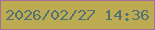 文字の大きさ：4、枠の色：a76d9e、背景の色：bcab50、文字の色：527276 無料ブログパーツのブログ時計