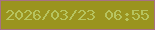 文字の大きさ：3、枠の色：a77084、背景の色：9a941e、文字の色：b7c35e 無料ブログパーツのブログ時計