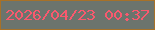文字の大きさ：3、枠の色：a77128、背景の色：6c746d、文字の色：f9596e 無料ブログパーツのブログ時計