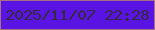 文字の大きさ：5、枠の色：a77183、背景の色：5914e3、文字の色：362940 無料ブログパーツのブログ時計