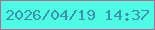 文字の大きさ：4、枠の色：a77190、背景の色：4ffbe5、文字の色：3993ab 無料ブログパーツのブログ時計