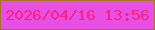 文字の大きさ：3、枠の色：a77228、背景の色：e850e3、文字の色：f72287 無料ブログパーツのブログ時計