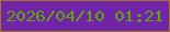文字の大きさ：3、枠の色：a7732a、背景の色：7025a9、文字の色：60a609 無料ブログパーツのブログ時計