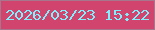 文字の大きさ：5、枠の色：a7768d、背景の色：d1446e、文字の色：80effd 無料ブログパーツのブログ時計