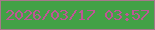 文字の大きさ：3、枠の色：a7778b、背景の色：43a146、文字の色：be5695 無料ブログパーツのブログ時計