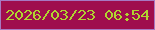 文字の大きさ：4、枠の色：a778c2、背景の色：9f0d4d、文字の色：b0d430 無料ブログパーツのブログ時計
