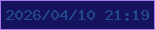 文字の大きさ：4、枠の色：a778ee、背景の色：15135e、文字の色：234a90 無料ブログパーツのブログ時計