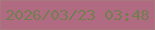 文字の大きさ：3、枠の色：a7797c、背景の色：b06b83、文字の色：737d50 無料ブログパーツのブログ時計