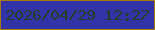 文字の大きさ：2、枠の色：a77a0e、背景の色：3133a6、文字の色：223f2a 無料ブログパーツのブログ時計