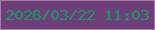 文字の大きさ：4、枠の色：a77ca9、背景の色：6e3e7a、文字の色：1a9a61 無料ブログパーツのブログ時計