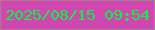 文字の大きさ：2、枠の色：a77d8c、背景の色：d146b0、文字の色：03fa38 無料ブログパーツのブログ時計