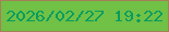 文字の大きさ：3、枠の色：a77e59、背景の色：70c146、文字の色：089c5f 無料ブログパーツのブログ時計
