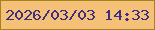 文字の大きさ：3、枠の色：a7821c、背景の色：f5c179、文字の色：3e2f81 無料ブログパーツのブログ時計