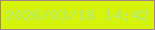 文字の大きさ：3、枠の色：a78285、背景の色：d5f30b、文字の色：b4e977 無料ブログパーツのブログ時計