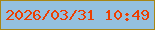 文字の大きさ：3、枠の色：a78615、背景の色：94c0df、文字の色：ec3f02 無料ブログパーツのブログ時計