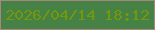 文字の大きさ：4、枠の色：a7867b、背景の色：468146、文字の色：73980b 無料ブログパーツのブログ時計
