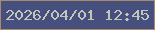 文字の大きさ：1、枠の色：a78d67、背景の色：464f7d、文字の色：c1c7b9 無料ブログパーツのブログ時計