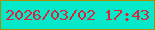 文字の大きさ：4、枠の色：a78e02、背景の色：03e9ca、文字の色：db2439 無料ブログパーツのブログ時計