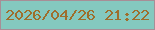 文字の大きさ：1、枠の色：a78e96、背景の色：84c9bf、文字の色：9e6e2c 無料ブログパーツのブログ時計