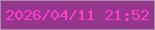 文字の大きさ：2、枠の色：a78eab、背景の色：96358c、文字の色：ff3dd1 無料ブログパーツのブログ時計