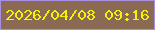 文字の大きさ：4、枠の色：a78edf、背景の色：8a6a53、文字の色：f3f306 無料ブログパーツのブログ時計