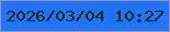 文字の大きさ：2、枠の色：a78fb5、背景の色：1e75fc、文字の色：11230b 無料ブログパーツのブログ時計