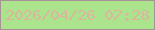 文字の大きさ：4、枠の色：a79397、背景の色：abe48c、文字の色：dcb59e 無料ブログパーツのブログ時計
