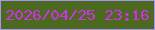 文字の大きさ：4、枠の色：a796ef、背景の色：4b6a20、文字の色：d22fed 無料ブログパーツのブログ時計