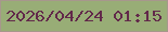 文字の大きさ：3、枠の色：a7978c、背景の色：98ad76、文字の色：62294a 無料ブログパーツのブログ時計