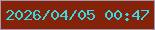 文字の大きさ：5、枠の色：a797ac、背景の色：84230a、文字の色：32dbe6 無料ブログパーツのブログ時計