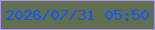 文字の大きさ：4、枠の色：a798eb、背景の色：626e50、文字の色：0d56fb 無料ブログパーツのブログ時計