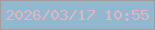文字の大きさ：1、枠の色：a79994、背景の色：93b7cf、文字の色：e2b6bf 無料ブログパーツのブログ時計