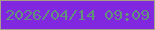 文字の大きさ：5、枠の色：a79f8a、背景の色：8227e0、文字の色：63907a 無料ブログパーツのブログ時計