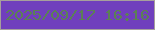 文字の大きさ：5、枠の色：a79f9c、背景の色：703fbd、文字の色：5b8055 無料ブログパーツのブログ時計