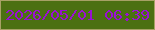 文字の大きさ：4、枠の色：a7a166、背景の色：4b7012、文字の色：9a10d4 無料ブログパーツのブログ時計
