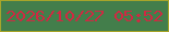 文字の大きさ：5、枠の色：a7a52a、背景の色：437e4b、文字の色：cf2942 無料ブログパーツのブログ時計
