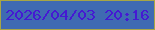 文字の大きさ：5、枠の色：a7a645、背景の色：3f6ab2、文字の色：4519d3 無料ブログパーツのブログ時計