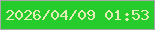 文字の大きさ：3、枠の色：a7a7aa、背景の色：25cc2c、文字の色：e3ecb4 無料ブログパーツのブログ時計