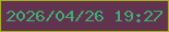 文字の大きさ：1、枠の色：a7b11e、背景の色：62334f、文字の色：3ead75 無料ブログパーツのブログ時計