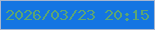 文字の大きさ：1、枠の色：a7b6d0、背景の色：1475e2、文字の色：5ca574 無料ブログパーツのブログ時計