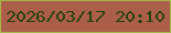 文字の大きさ：2、枠の色：a7b745、背景の色：ab5f48、文字の色：274113 無料ブログパーツのブログ時計