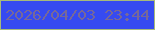 文字の大きさ：1、枠の色：a7ba7b、背景の色：364af1、文字の色：776898 無料ブログパーツのブログ時計