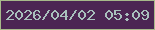 文字の大きさ：3、枠の色：a7ba8a、背景の色：4c2653、文字の色：a8c0bd 無料ブログパーツのブログ時計