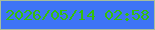 文字の大きさ：2、枠の色：a7be9c、背景の色：3e74f5、文字の色：35c00a 無料ブログパーツのブログ時計