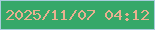 文字の大きさ：1、枠の色：a7cddc、背景の色：36a869、文字の色：e8b090 無料ブログパーツのブログ時計